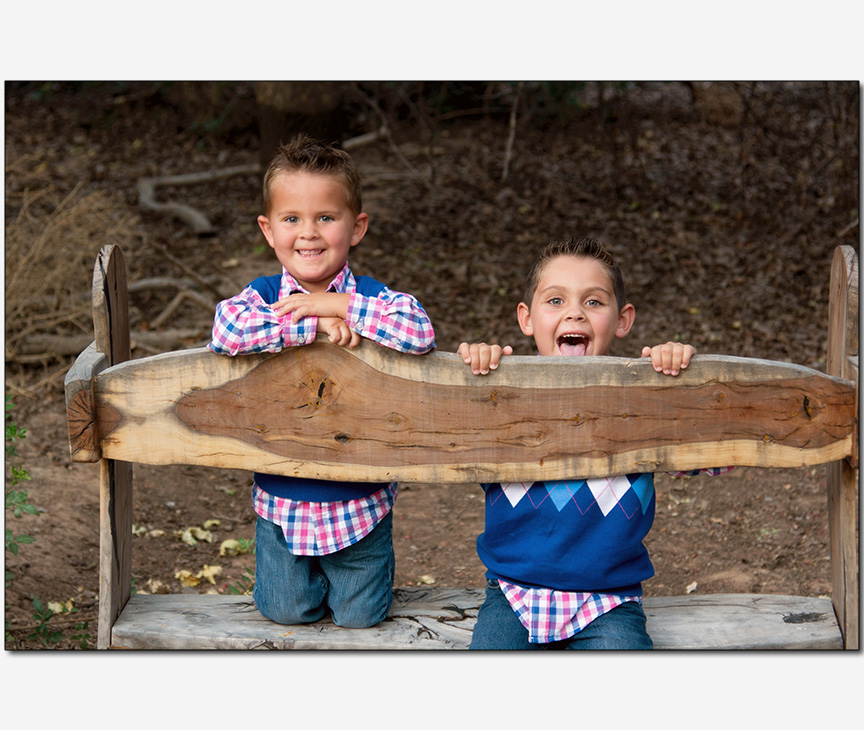 two young brothers being goofy