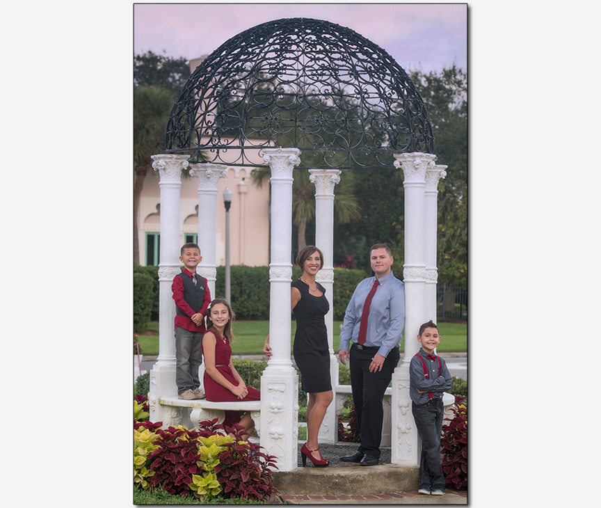 family picture St Pete park with Florida skies | DeRemus Photography